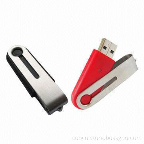 Swivel Secure USB Flash Drives with 10-year Data Retention, CE/RoHS/FCC Marks and 64GB Capacity